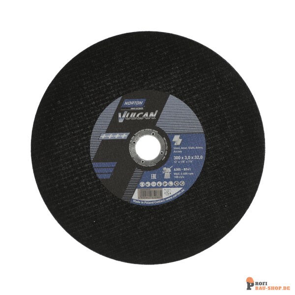 nortonschleifmittel/NORTON_schleifmittel_66252925475 Norton VULCAN  Fixed cut off wheels 300x3x32mm 30 GRIT_122508
